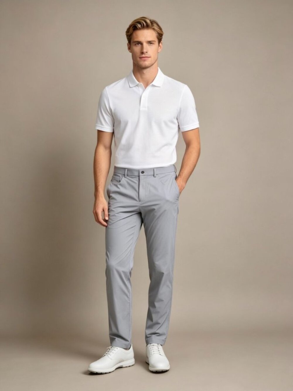 NWOT Redvanly Mens Golf Pull-On Trouser Stretch Grey Pants Size XXL 38"x32"